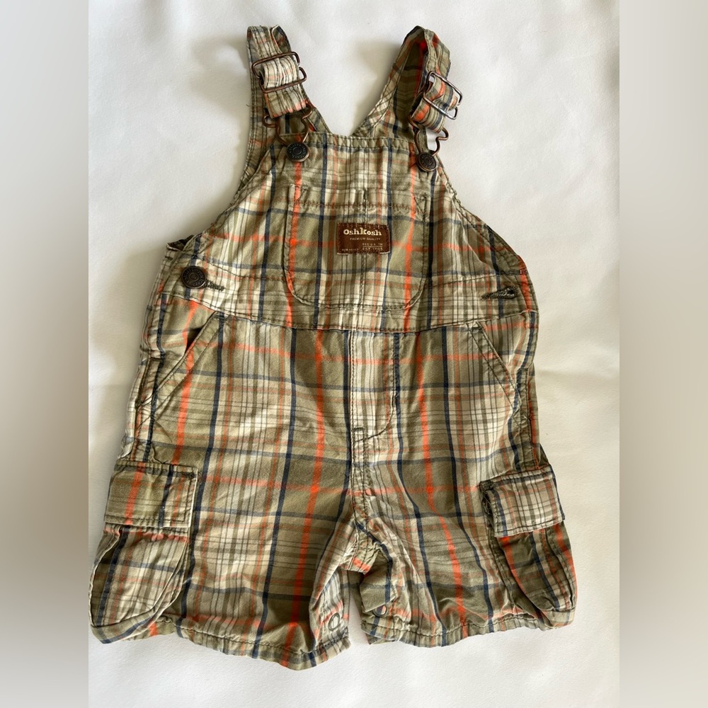 OshKosh B'gosh Multicolor Plaid Overalls